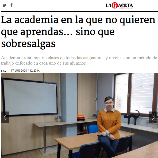 Academia Lidia en La Gaceta