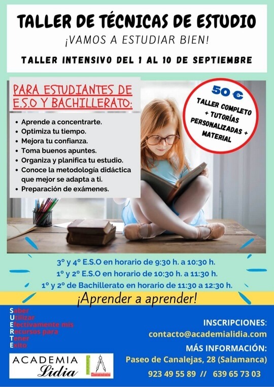 Taller de técnicas de estudio en Salamanca