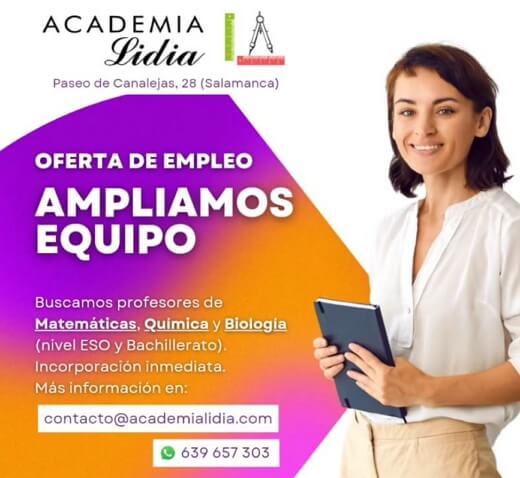 Academia Salamanca Oferta trabajo