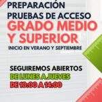 preparación pruebas grado medio y superior Salamanca